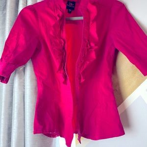 Pink Ruffled Shirt